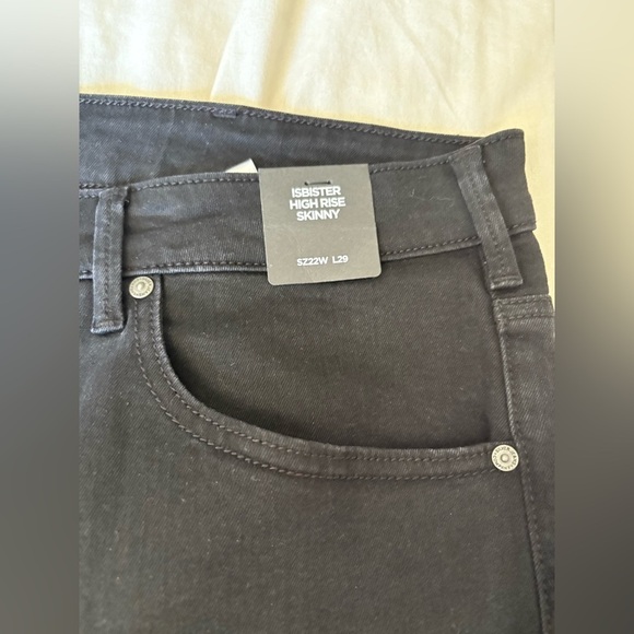 Silver Jeans NWT Ibister high rise skinny black size 22W 29” inseam pants - Picture 11 of 14